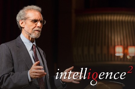 Daniel Goleman giving presentation at intelligence2